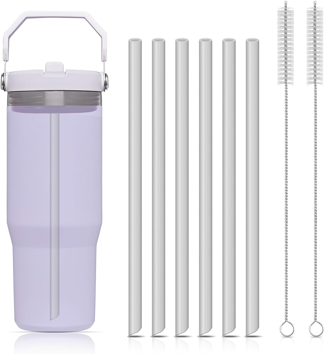 Reusable Straw - 6 stuks herbruikbare rietjes plastic rietjes
