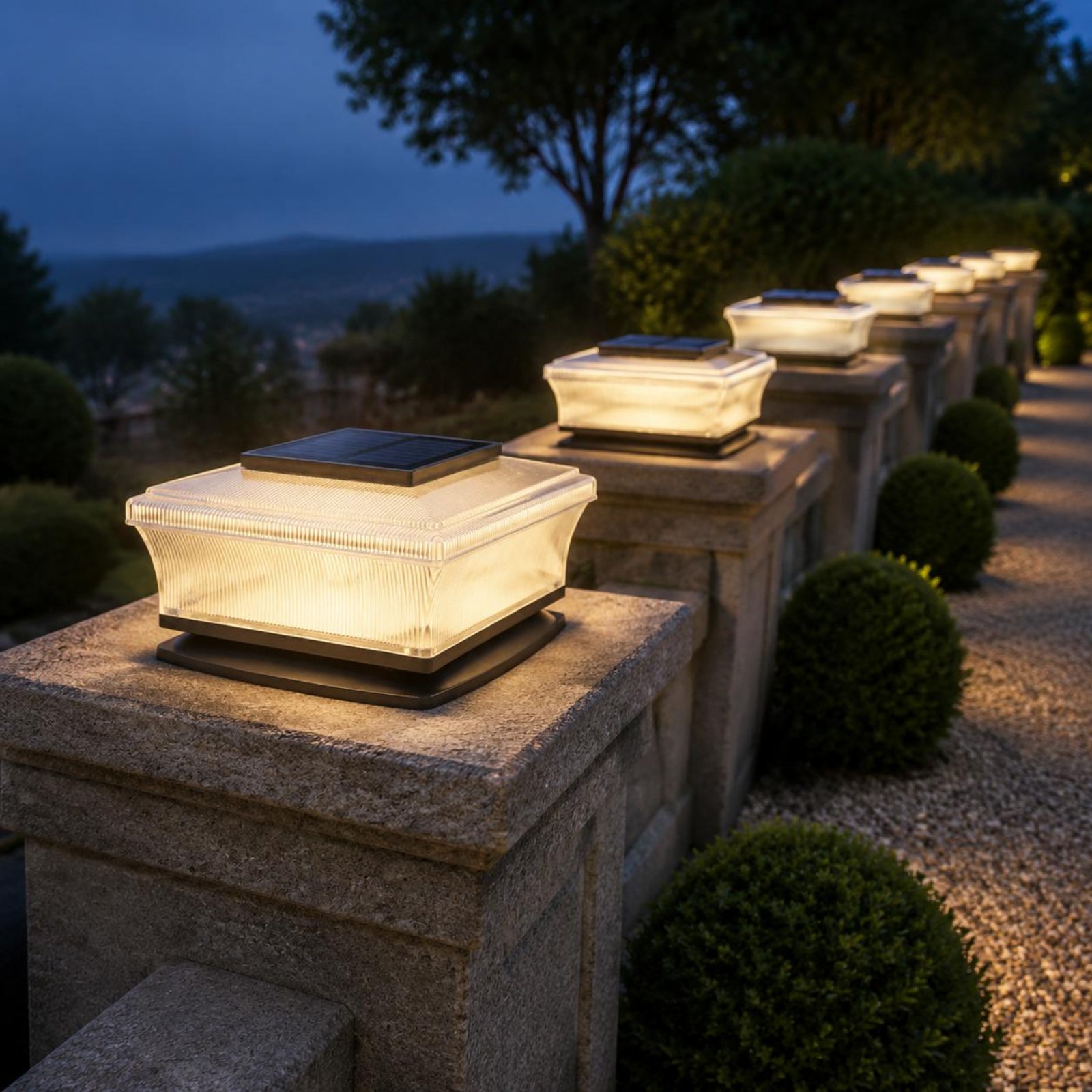 Solar Garden Light - Solar Post Cap Light Draadloos vierkant