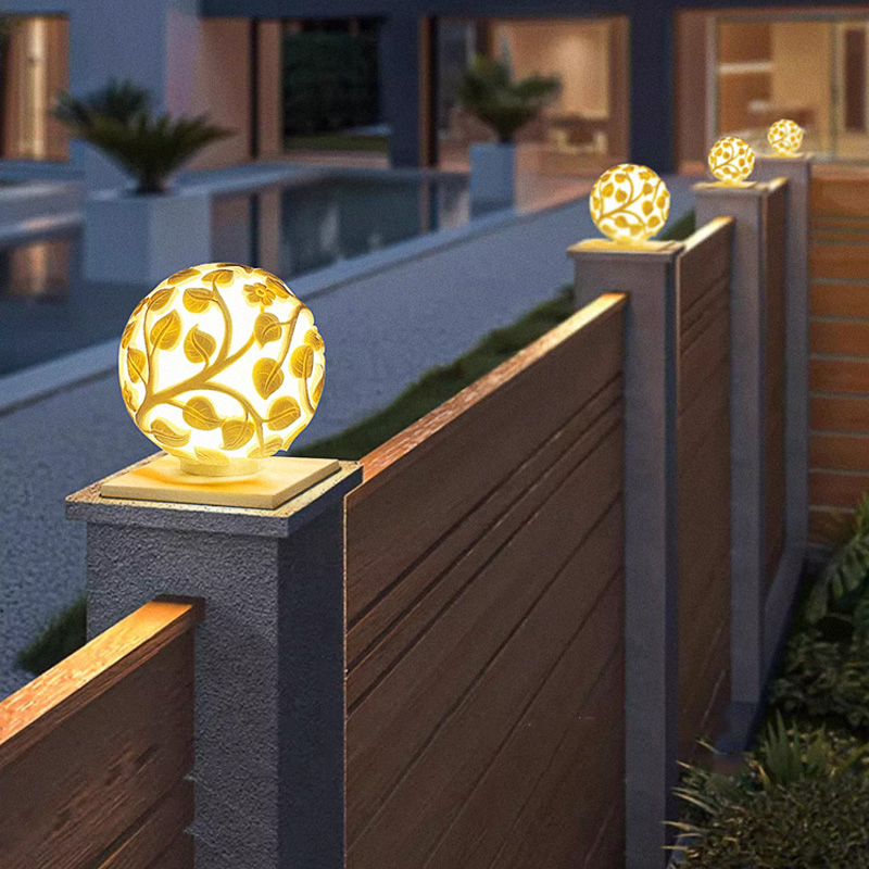 Solar Garden Light - Buitenkolomverlichting op zonne-energie LED-kolomverlichting zonder zonne-energie