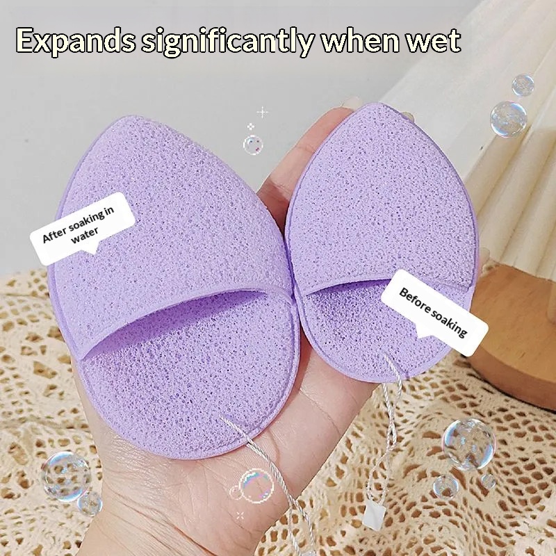Eco Sponge - Handschoentype Gezichtsspons Zachte waterdruppel Gezichtsreinigingsspons Maskerverwijderaar