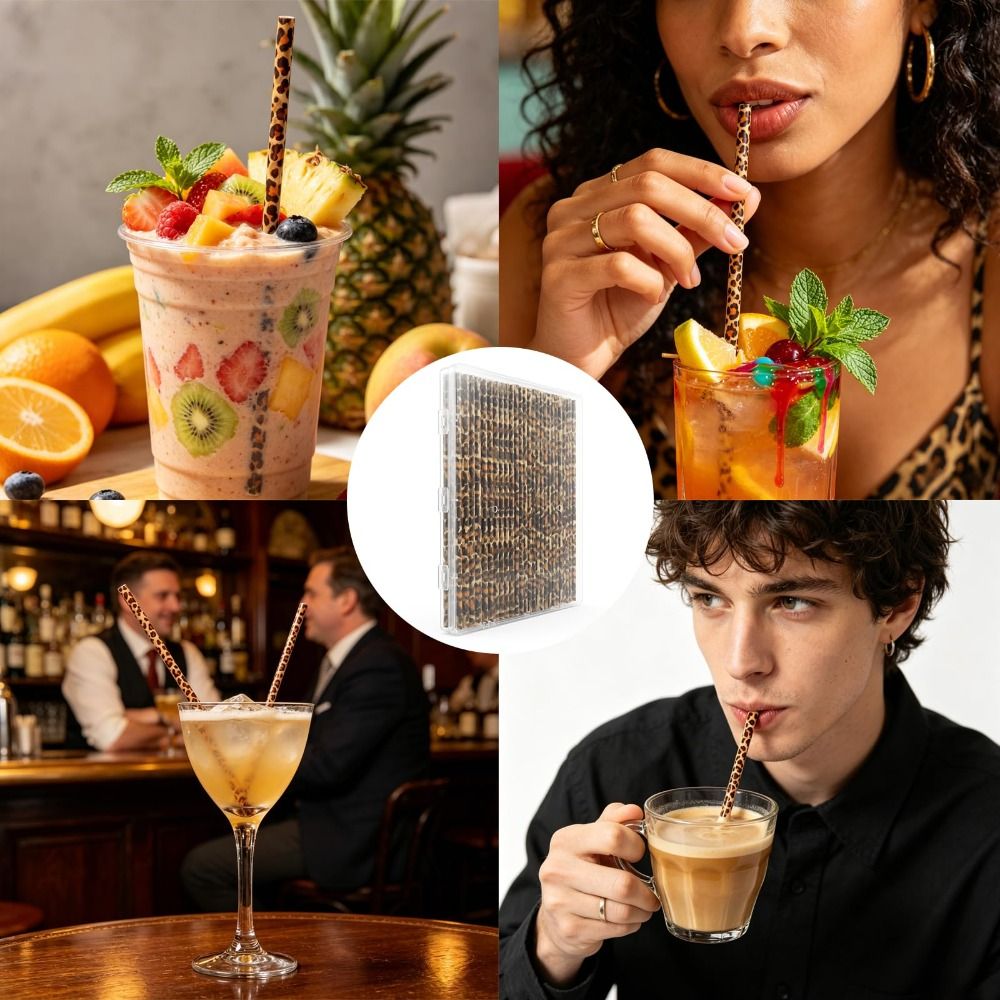 Trendy drinkrietjes met luipaa - Reusable Straw recensie en prijs