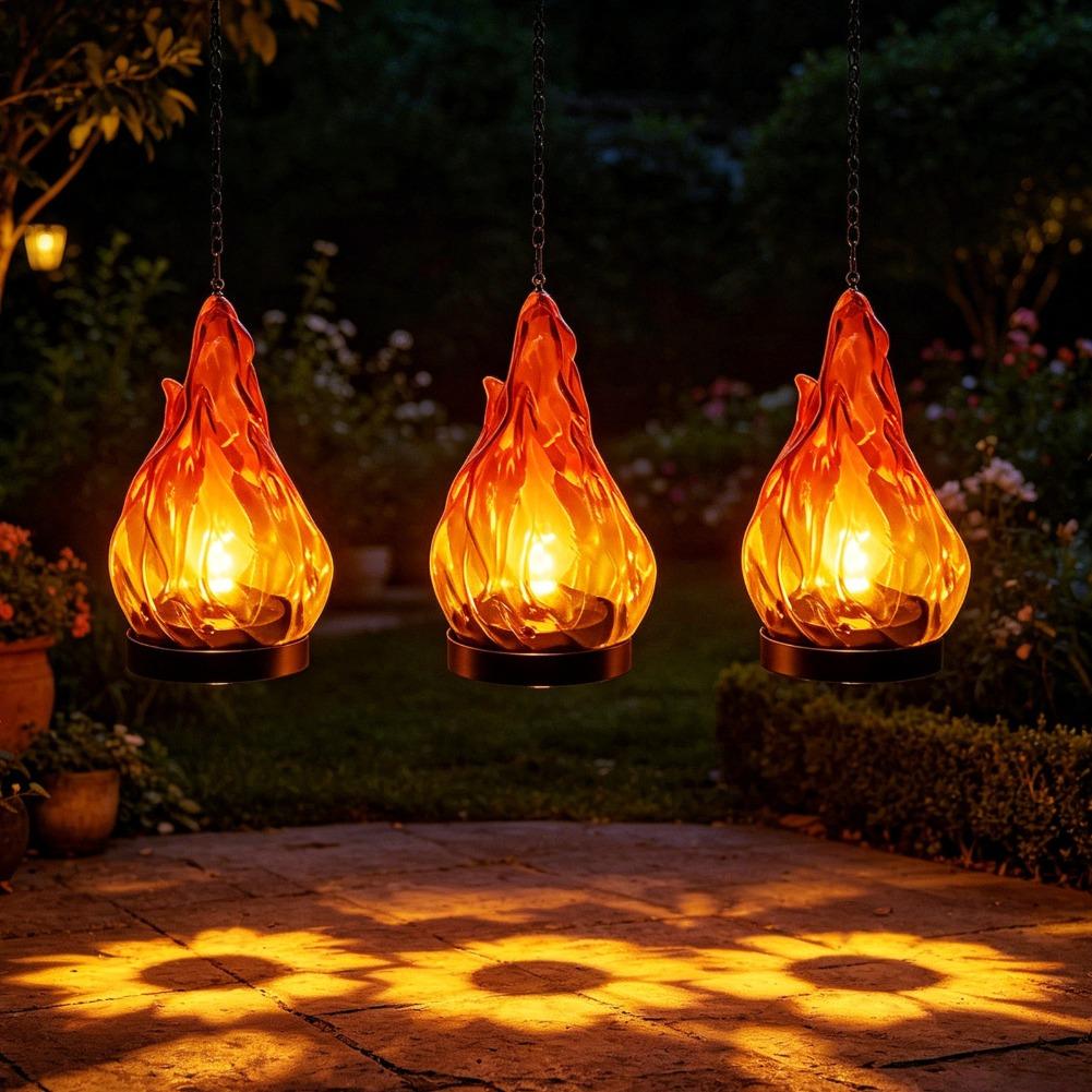 Solar Flame hangende lantaarnl - Solar Garden Light recensie en prijs